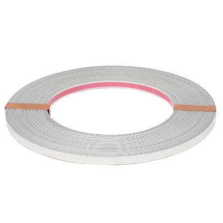 PERFIL ADHESIVO ALU - TAPE 0,5 GRUESO 25M NEGRO MATE, CROMO, PLATA MATE ACABADO CROMO ANCHO 8