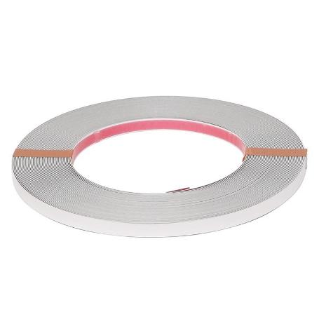 PERFIL ADHESIVO ALU - TAPE 0,5 GRUESO 25M NEGRO MATE, CROMO, PLATA MATE ACABADO CROMO ANCHO 10