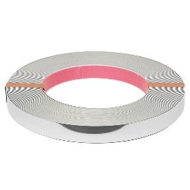 PERFIL ADHESIVO ALU - TAPE 0,5 GRUESO 25M NEGRO MATE, CROMO, PLATA MATE ACABADO CROMO ANCHO 24