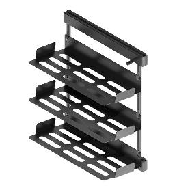 ZAPATERO BASTIDOR EXTRAÍBLE CHIC CON GUÍAS LATERALES - ACERO ANTRACITA EN 2 ALTURAS Y AMBAS MANOS MANO DERECHA ALTU