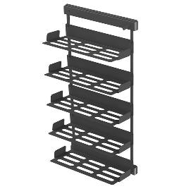 ZAPATERO BASTIDOR EXTRAÍBLE CHIC CON GUÍAS LATERALES - ACERO ANTRACITA EN 2 ALTURAS Y AMBAS MANOS MANO DERECHA ALTU