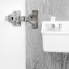 EMUCA LOTE DE 20 BISAGRAS CODO X91N CON SUPLEMENTOS PARA ATORNILLAR, ALTURA 0, ACERO, NIQUELADO