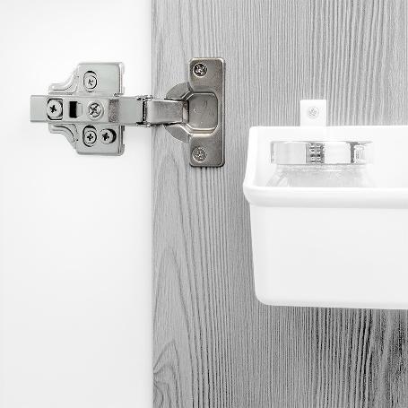 EMUCA LOTE DE 20 BISAGRAS CODO X91N CON SUPLEMENTOS PARA ATORNILLAR, ALTURA 0, ACERO, NIQUELADO