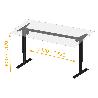 EMUCA MESA MOTORIZADA REGULABLE EN ALTURA LIFT TABLE, ACERO, PINTADO BLANCO