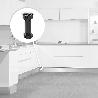 EMUCA LOTE DE 10 KITS DE PIES NIVELADORES PARA MUEBLE BONE, CON BASE PREMONTADA, ALTURA 120MM, REGULABLE 118-135MM,