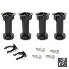 EMUCA LOTE DE 10 KITS DE PIES NIVELADORES PARA MUEBLE BONE, CON BASE PREMONTADA, ALTURA 120MM, REGULABLE 118-135MM,