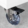 EMUCA LOTE DE 4 RUEDAS SLIP TRANSPARENTES CON PLACA DE MONTAJE, DIÁMETRO 75MM, ACERO Y PLÁSTICO
