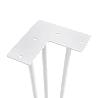 EMUCA LOTE DE 4 PATAS HAIRPIN DE 3 VARILLAS PARA MESA, ALTURA 710MM, ACERO, PINTADO BLANCO