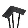 EMUCA LOTE DE 4 PATAS HAIRPIN DE 3 VARILLAS PARA MESA, ALTURA 710MM, ACERO, PINTADO NEGRO
