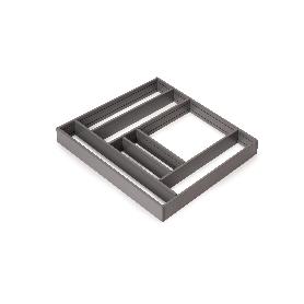 EMUCA ORGANIZADOR PARA CAJÓN ALUMOUNT 600X500, ALUMINIO, GRIS ANTRACITA