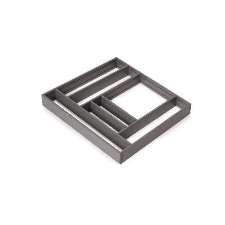 EMUCA ORGANIZADOR PARA CAJÓN ALUMOUNT 600X500, ALUMINIO, GRIS ANTRACITA