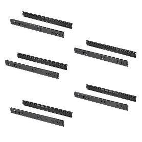 EMUCA LOTE DE 5 JUEGOS DE GUÍAS PARA CAJONES, DE BOLAS, ALTURA 45MM, PROFUNDIDAD 500MM, EXTRACCIÓN TOTAL, NEGRO