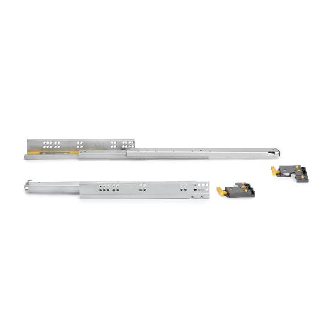 EMUCA JUEGO DE GUÍAS OCULTAS PARA CAJONES SILVER, DE EXTRACCIÓN TOTAL, CON CIERRE SUAVE Y ENGANCHE, PROFUNDIDAD 540