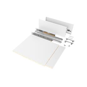 EMUCA KIT DE CAJÓN PARA COCINA O BAÑO VERTEX DE ALTURA 178MM CON TABLEROS INCLUIDOS, MÓDULO 450MM, PINTADO BLANCO