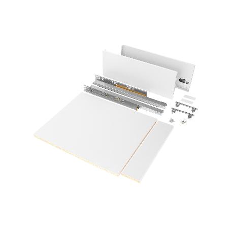 EMUCA KIT DE CAJÓN PARA COCINA O BAÑO VERTEX DE ALTURA 178MM CON TABLEROS INCLUIDOS, MÓDULO 450MM, PINTADO BLANCO