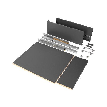 EMUCA KIT DE CAJÓN PARA COCINA O BAÑO VERTEX DE ALTURA 178MM CON REGULACIÓN 3D, TABLEROS INCLUIDOS, MÓDULO 450MM, G
