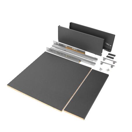 EMUCA KIT DE CAJÓN PARA COCINA O BAÑO VERTEX DE ALTURA 178MM CON REGULACIÓN 3D, TABLEROS INCLUIDOS, MÓDULO 600MM, G