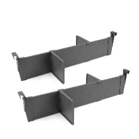 EMUCA KIT DE ACCESORIOS DIVISORES PARA INTERIOR DE CAJONES VERTEX-CONCEPT, ANCHO 600MM, ALUMINIO Y PLÁSTICO, GRIS A