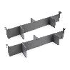 EMUCA KIT DE ACCESORIOS DIVISORES PARA INTERIOR DE CAJONES VERTEX-CONCEPT, ANCHO 900MM, ALUMINIO Y PLÁSTICO, GRIS A