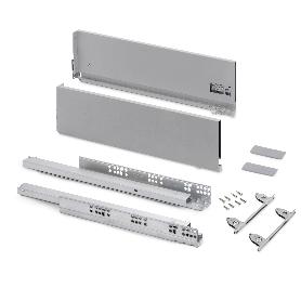 EMUCA CAJÓN EXTERIOR VERTEX CON REGULACIÓN 3D DE ALTURA 178MM, 40KG, PROFUNDIDAD 500MM, ACERO, PINTADO ALUMINIO