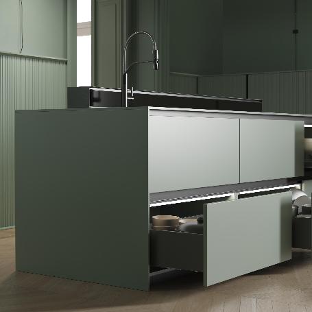 EMUCA CAJÓN EXTERIOR VERTEX CON REGULACIÓN 3D DE ALTURA 178MM, 40KG, PROFUNDIDAD 550MM, ACERO, GRIS ANTRACITA