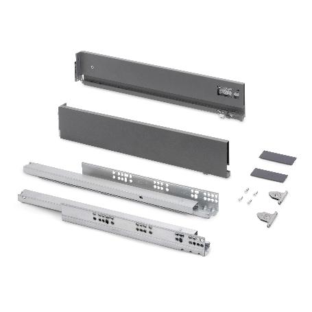 EMUCA CAJÓN EXTERIOR VERTEX CON REGULACIÓN 3D DE ALTURA 93MM, 40KG, ESPESOR DE TABLERO DE 18MM, PROFUNDIDAD 450MM, 