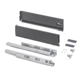 EMUCA CAJÓN EXTERIOR VERTEX CON REGULACIÓN 3D DE ALTURA 131MM, 40KG, ESPESOR DE TABLERO DE 18MM, PROFUNDIDAD 350MM,