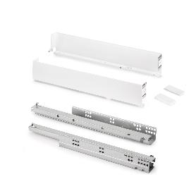 EMUCA CAJÓN EXTERIOR SIMPLEX 25KG DE ALTURA 88MM, PROFUNDIDAD 440MM, ACERO, PINTADO BLANCO