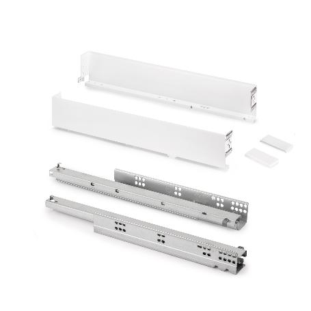 EMUCA CAJÓN EXTERIOR SIMPLEX 25KG DE ALTURA 88MM, PROFUNDIDAD 440MM, ACERO, PINTADO BLANCO