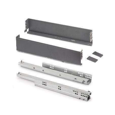 EMUCA CAJÓN EXTERIOR SIMPLEX 25KG DE ALTURA 88MM, PROFUNDIDAD 440MM, ACERO, GRIS ANTRACITA