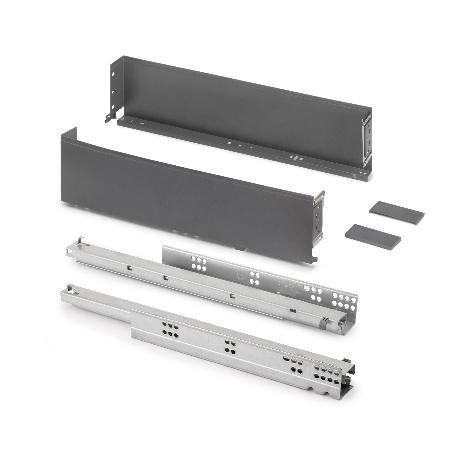 EMUCA CAJÓN EXTERIOR SIMPLEX 25KG DE ALTURA 122MM, PROFUNDIDAD 440MM, ACERO, GRIS ANTRACITA