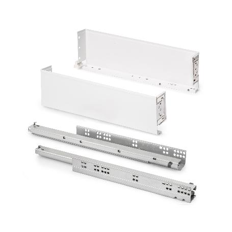 EMUCA CAJÓN EXTERIOR SIMPLEX 25KG DE ALTURA 122MM, PROFUNDIDAD 490MM, ACERO, PINTADO BLANCO