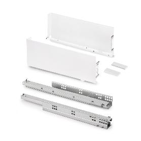 EMUCA CAJÓN EXTERIOR SIMPLEX 25KG DE ALTURA 159MM, PROFUNDIDAD 440MM, ACERO, PINTADO BLANCO