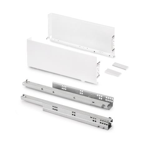 EMUCA CAJÓN EXTERIOR SIMPLEX 25KG DE ALTURA 159MM, PROFUNDIDAD 440MM, ACERO, PINTADO BLANCO