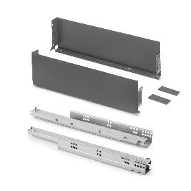 EMUCA CAJÓN EXTERIOR SIMPLEX 25KG DE ALTURA 159MM, PROFUNDIDAD 440MM, ACERO, GRIS ANTRACITA