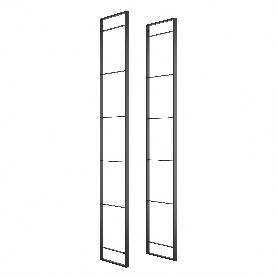 EMUCA JUEGO DE ESTRUCTURAS PARA ESTANTERÍA LADER, ALTURA 1790MM, ACERO, PINTADO NEGRO