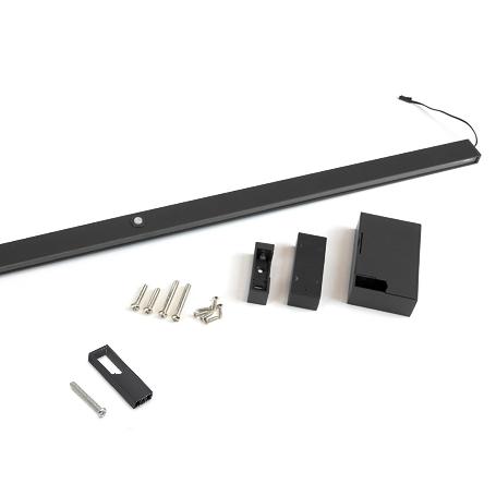 EMUCA BARRA PARA ARMARIO CON LUZ LED CASTOR, BATERÍA EXTRAIBLE Y SENSOR DE MOVIMIENTO, L1.158MM, PLÁSTICO Y ALUMINI