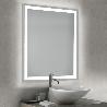 EMUCA ESPEJO DE BAÑO HERACLES CON ILUMINACIÓN LED FRONTAL Y DECORATIVA, AC 230V 50HZ, 34W, PLÁSTICO Y CRISTAL