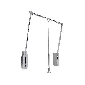 EMUCA COLGADOR ABATIBLE PARA PARED HANG, ANCHO REGULABLE 600-830MM, ACERO Y PLÁSTICO, CROMADO