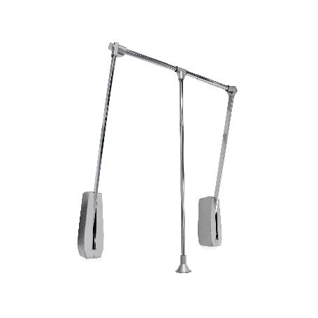 EMUCA COLGADOR ABATIBLE PARA PARED HANG, ANCHO REGULABLE 600-830MM, ACERO Y PLÁSTICO, CROMADO