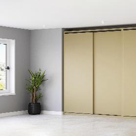 EMUCA KIT DE HERRAJES PARA ARMARIO 2 PUERTAS CORREDERAS Y CIERRE SUAVE FLOW CON CARRILES DE SUPERFICIE 2.35M, TABLE