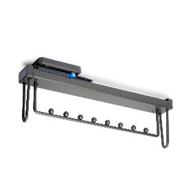 EMUCA COLGADOR EXTRAÍBLE PARA ARMARIO QUARTZ, PLÁSTICO Y ALUMINIO, TITANIO