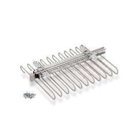 EMUCA PANTALONERO EXTRAÍBLE, 11 VARILLAS, GUÍAS DE EXTRACCIÓN TOTAL, ACERO, PINTADO COLOR GRIS PIEDRA