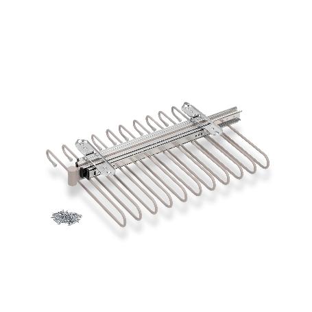 EMUCA PANTALONERO EXTRAÍBLE, 11 VARILLAS, GUÍAS DE EXTRACCIÓN TOTAL, ACERO, PINTADO COLOR GRIS PIEDRA