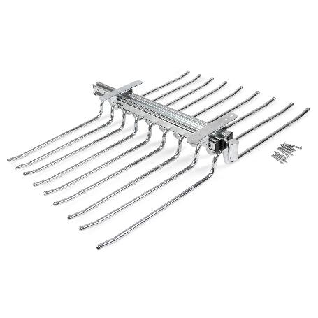 EMUCA PANTALONERO DOBLE EXTRAÍBLE PARA ARMARIO SELF, ACERO Y PLÁSTICO, CROMADO