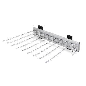 EMUCA PANTALONERO DE MONTAJE LATERAL PARA ARMARIO SELF, MANO DERECHA, ACERO Y PLÁSTICO Y ALUMINIO, CROMADO