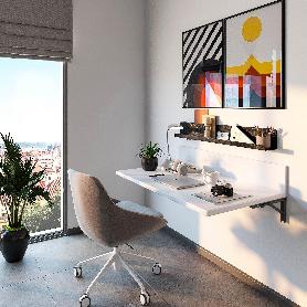 EMUCA JUEGO DE SOPORTES PLEGABLES PARA ESTANTE, LONGITUD 203MM, ACERO, PINTADO NEGRO