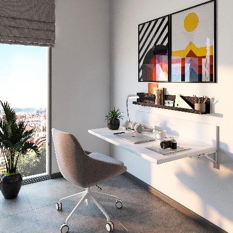 EMUCA JUEGO DE SOPORTES PLEGABLES PARA ESTANTE, LONGITUD 303MM, ACERO, PINTADO BLANCO