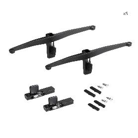 EMUCA LOTE DE SOPORTES PARA 5 ESTANTES DE MADERA PARA LA ESTRUCTURA ZERO, TABLEROS NO INCLUIDOS, ZAMAK, PINTADO COL