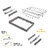 EMUCA KIT DE CAJÓN ZAPATERO Y BASTIDOR REGULABLE QUARTZ PARA ARMARIOS, GUÍAS DE CIERRE SUAVE Y EXTRACCIÓN TOTAL, MÓ